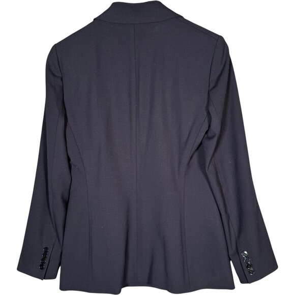 Polo Ralph Lauren Women's Navy Blue Blazer Wool Preppy Old Money Academia 4 - Picture 2 of 7